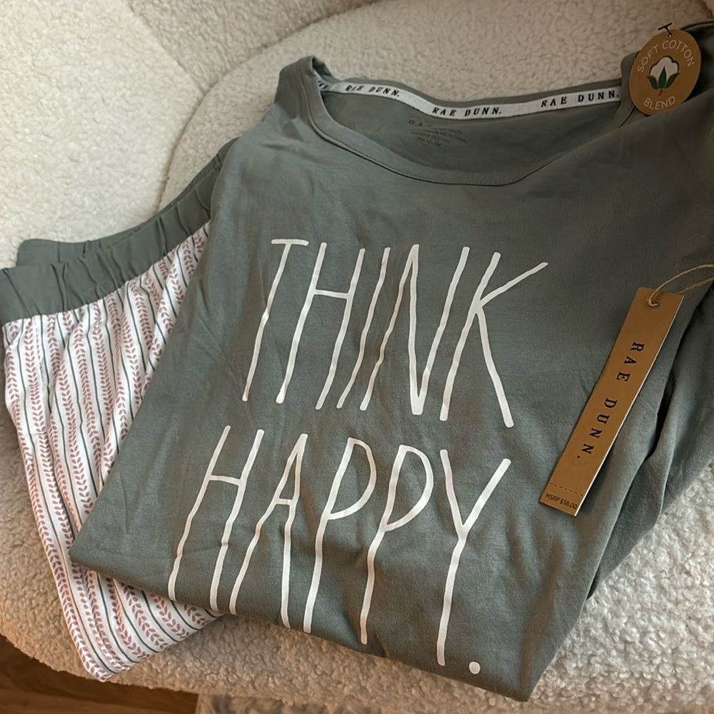 Think Happy Rae Dunn Pajama Set Women’s Medium